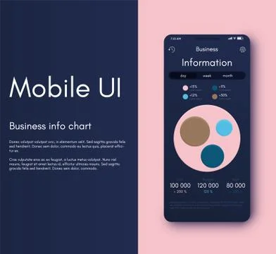 Mobile application interface. Ui design, vector illustration Stock Illustration