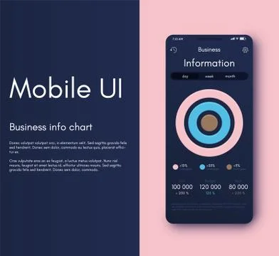 Mobile application interface. Ui design, vector illustration Stockillustratie