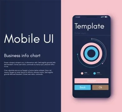 Mobile application interface. Ui design, vector illustration イラスト素材