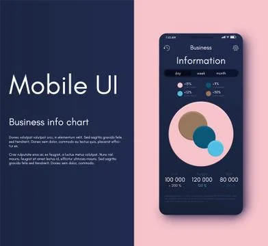 Mobile application interface. Ui design, vector illustration Stock Illustration