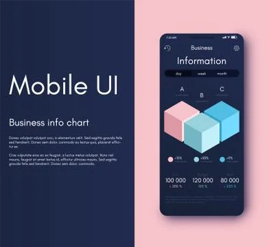 Mobile application interface. Ui design, vector illustration 스톡 일러스트