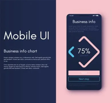 Mobile application interface. Ui design, vector illustration 스톡 일러스트