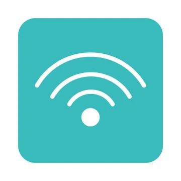 Mobile application internet wifi connection web button menu digital flat style Stock Illustration