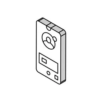 Mobile application isometric icon vector illustration Stock Illustration