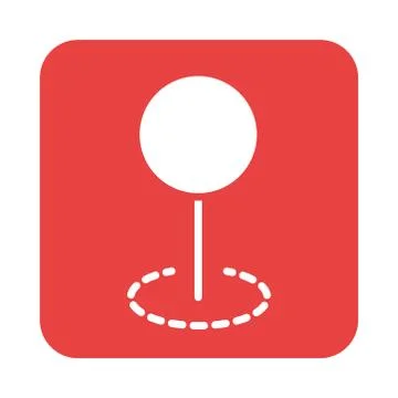 Mobile application location pin map web button menu digital flat style icon Stock Illustration