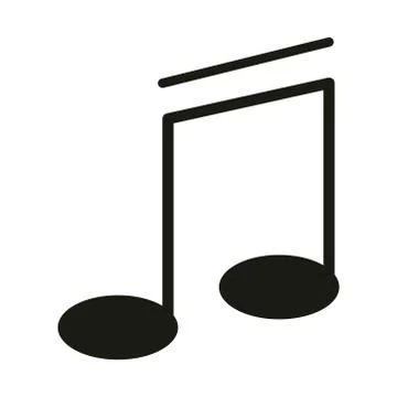 Mobile application music audio web button menu digital silhouette style icon Illustrazione stock