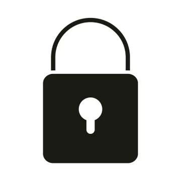 Mobile application protection data web button menu digital silhouette style icon Stock Illustration