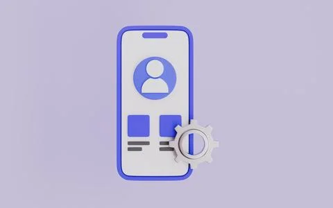 Mobile application representing user interface and user experience Illustrazione stock