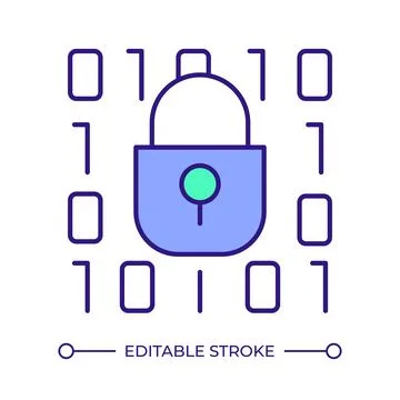Mobile application security RGB color icon 스톡 일러스트