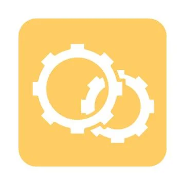 Mobile application settings web button menu digital flat style icon Stock Illustration