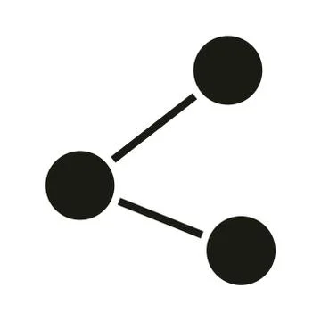 Mobile application share content web button menu digital silhouette style icon Illustrazione stock