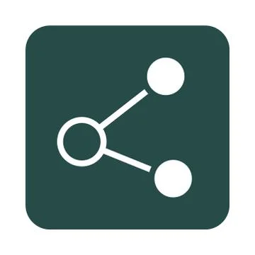 Mobile application share content web button menu digital flat style icon Illustrazione stock