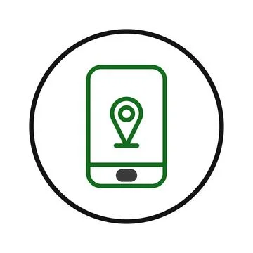 Mobile application showing location pinpoint, representing digital navigati.. Stock-Illustration
