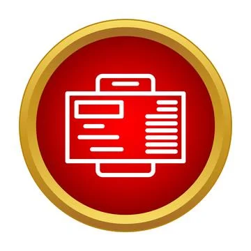 Mobile application showing news feed and information content Stock Illustration