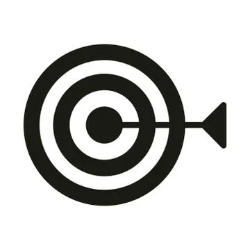 Mobile application target web button menu digital silhouette style icon 스톡 일러스트