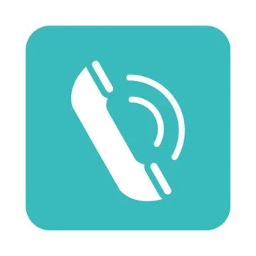 Mobile application telephone call web button menu digital flat style icon Stock Illustration