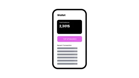 Mobile application UI animation for digital wallet payment Stock-Footage 346989630