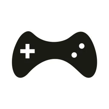 Mobile application video game button web menu digital silhouette style icon Stock Illustration