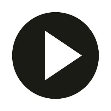 Mobile application video player button web menu digital silhouette style icon イラスト素材