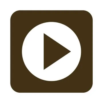 Mobile application video player button web menu digital flat style icon Stock Illustration