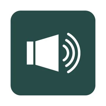 Mobile application volume web button menu digital flat style icon Stock Illustration