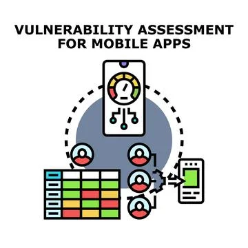 Mobile application vulnerability assessment and security audit Stock Illustration