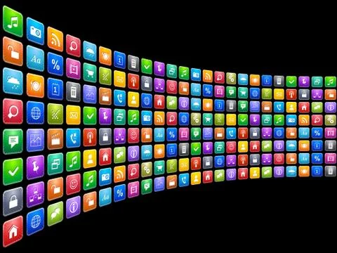 Mobile applications concept Stock Illustration