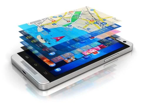 Mobile applications concept Stock Illustration