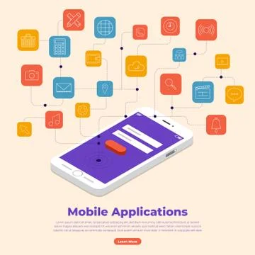 Mobile Applications Concept Stock Illustration