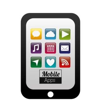 Mobile applications entertainment イラスト素材