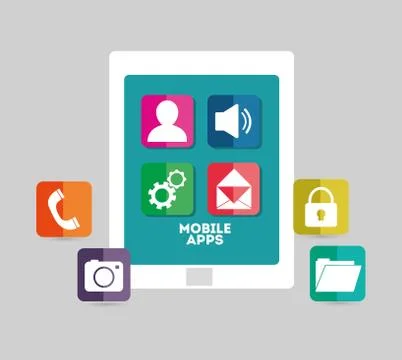 Mobile applications entertainment イラスト素材