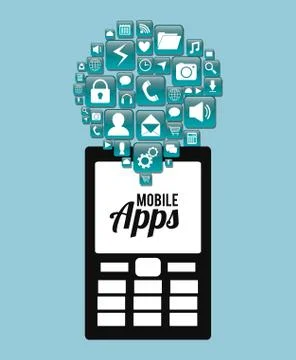 Mobile applications entertainment イラスト素材