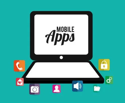 Mobile applications entertainment イラスト素材