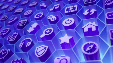 Mobile apps abstract background animation Stock Footage 34247124