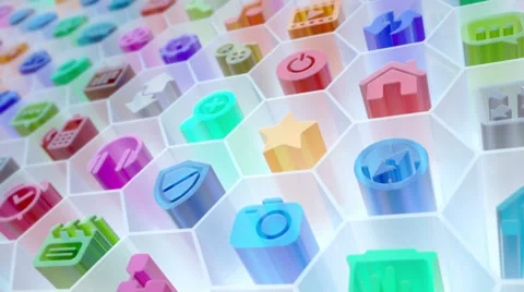 Mobile apps abstract background animation Stock Footage 34248395