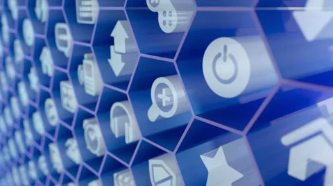 Mobile apps abstract background animation Stock Footage 34265509