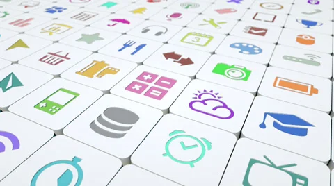 Mobile apps abstract background animation Stock Footage 34527039