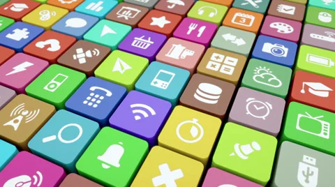 Mobile apps abstract background animation Stock Footage 34536137