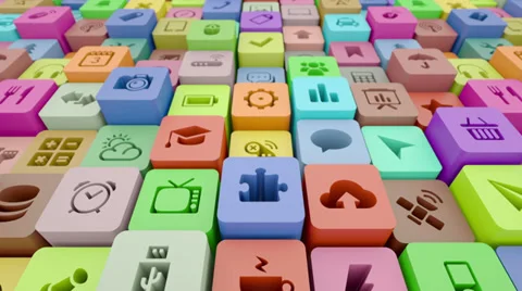 Mobile apps abstract background animation Stock Footage 34544972