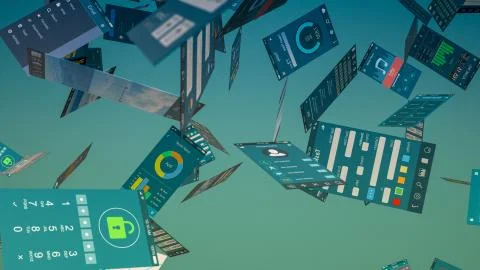 Mobile apps concept Illustrazione stock