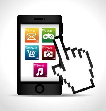 Mobile apps design 스톡 일러스트