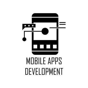 Mobile apps development icon. Element of Web Development for mobile concept and Stock Illustration