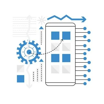 Mobile apps development Illustrazione stock