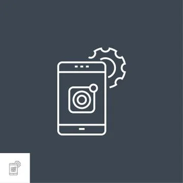 Mobile Apps Development Line Icon Stock Illustration