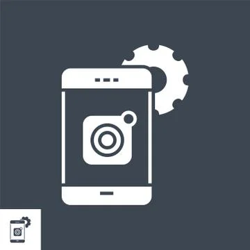 Mobile Apps Development Vector Glyph Icon Stockillustratie