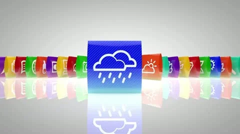 Mobile apps icon looped scroll with alpha Stock Footage
