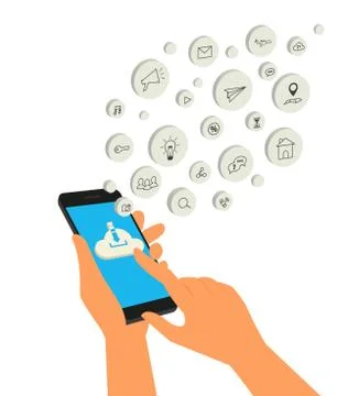 Mobile apps Stock Illustration