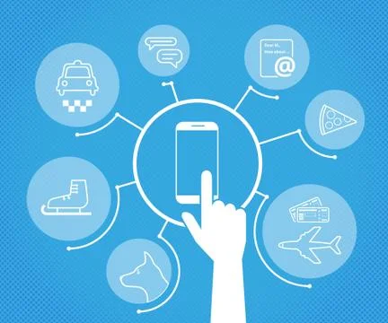 Mobile apps Stock Illustration