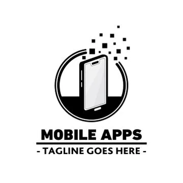 Mobile apps logo design template. Mobile phone vector and illustration. Stock Illustration