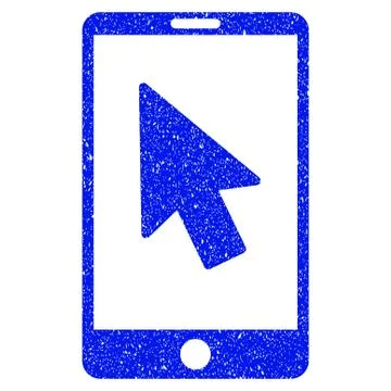 Mobile Arrow Pointer Grunge Icon Stock Illustration